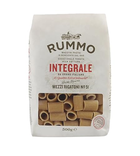 16er-Pack Rummo Pasta Integrale Mezzi Rigatoni N°51,Vollkornnudeln Nudeln Vollkorn Italienische Pasta 500g von Rummo