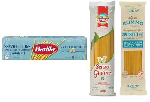 18er-Pack Testpaket Pasta Spaghetti Rummo Barilla Divella Senza Glutine, Glutenfreie Nudeln Italienische Pasta 400g von Rummo