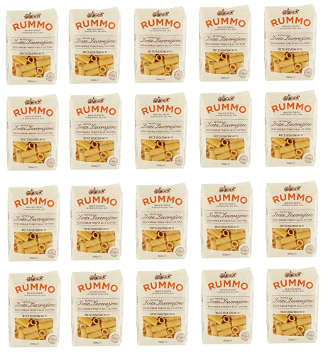 20x Rummo Mezzi Rigatoni N°51 Pasta Lenta Lavorazione Teigwaren aus Hartweizengrieß Bronze-Zeichnung 500g von Rummo