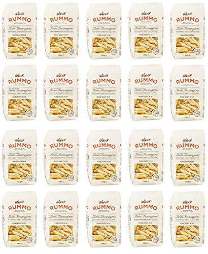 20x Rummo Penne Rigate N°66 Pasta Lenta Lavorazione Teigwaren aus Hartweizengrieß Bronze-Zeichnung 500g von Rummo