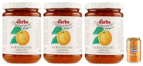 3er-Pack Darbo Marmelade Confettura Naturrein Albicocche,Aprikosenkonfitüre,450g Glas + 1er-Pack Kostenlos Yoga Eistee Pfirsich 330ml Dose 3er-Pack Darbo Marmelade Confettura Naturrein Albicocche,Aprikosenkonfitüre,450g Glas + 1er-Pack Kostenlos Yoga Eistee Pfirsich 330ml Dose von Rummo