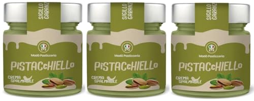 3er-Pack MADÒ PASTICCERIA Pistacchiello,Crema al Pistacchio Spalmabile Artigianale,Handwerkliche Streichfähige Creme mit Pistaziengeschmack 200g Glas 3er-Pack MADÒ PASTICCERIA Pistacchiello,Crema al Pistacchio Spalmabile Artigianale,Handwerkliche Streichfähige Creme mit Pistaziengeschmack 200g Glas von Rummo