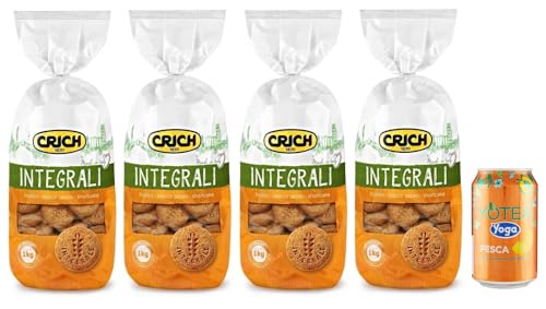 Rummo 4er-Pack Crich Kekse Biscotto Frollino Integrale Vollkorn Shortbread-Keks,1Kg Beutel + 1er-Pack Kostenlos Yoga Eistee Pfirsich 330ml Dose Rummo 4er-Pack Crich Kekse Biscotto Frollino Integrale Vollkorn Shortbread-Keks,1Kg Beutel + 1er-Pack Kostenlos Yoga Eistee Pfirsich 330ml Dose von Rummo