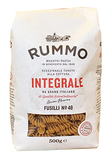 4er-Pack Rummo Pasta Fusilli Integrali N°48,Vollkornnudeln Nudeln Vollkorn Italienische Pasta 500g von Rummo