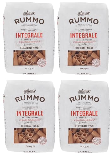 4er-Pack Rummo Pasta Integrale Elicoidali N°49,Vollkornnudeln Nudeln Vollkorn Italienische Pasta 500g von Rummo