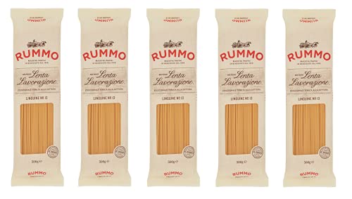 5x Rummo Linguine N°13 Pasta Lenta Lavorazione Teigwaren aus Hartweizengrieß Bronze-Zeichnung 500g 5x Rummo Linguine N°13 Pasta Lenta Lavorazione Teigwaren aus Hartweizengrieß Bronze-Zeichnung 500g von Rummo