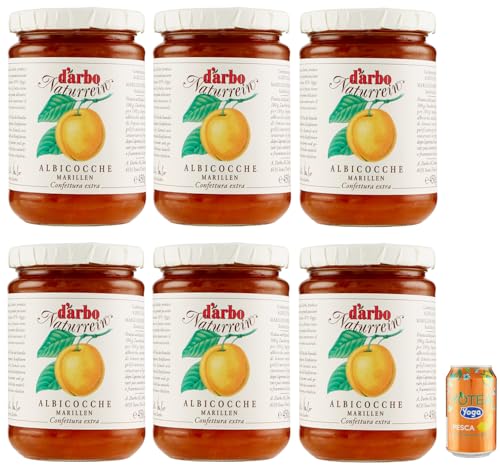6er-Pack Darbo Marmelade Confettura Naturrein Albicocche,Aprikosenkonfitüre,450g Glas + 1er-Pack Kostenlos Yoga Eistee Pfirsich 330ml Dose 6er-Pack Darbo Marmelade Confettura Naturrein Albicocche,Aprikosenkonfitüre,450g Glas + 1er-Pack Kostenlos Yoga Eistee Pfirsich 330ml Dose von Rummo