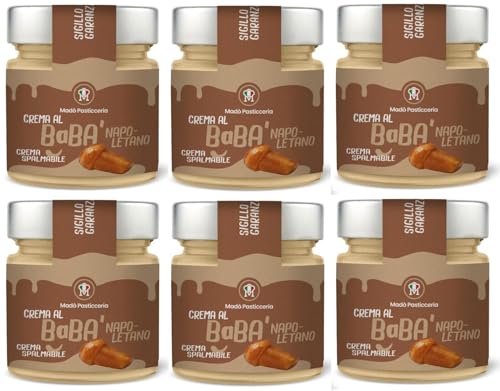 6er-Pack MADÒ PASTICCERIA Crema Spalmabile Babà Napoletano Handwerkliche Streichfähige Creme mit Neapolitanischer Babà Geschmack,200g Glas 6er-Pack MADÒ PASTICCERIA Crema Spalmabile Babà Napoletano Handwerkliche Streichfähige Creme mit Neapolitanischer Babà Geschmack,200g Glas von Rummo