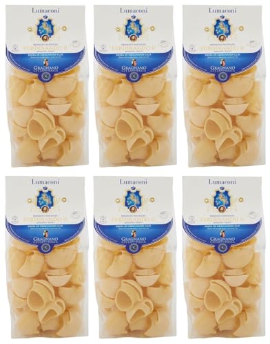 6er-Pack Pastificio Ferdinando II Lumaconi Pasta di Gragnano I.G.P.,Nudeln aus Hartweizengrieß 500g von Rummo