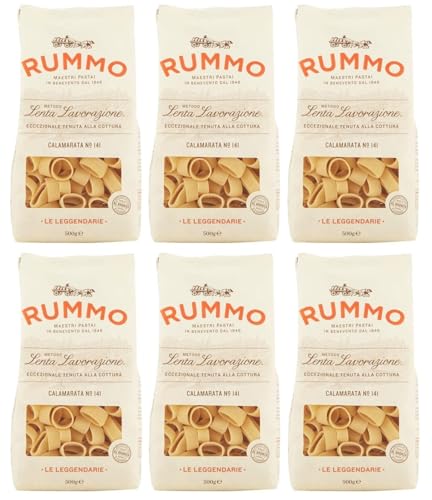 6er-Pack Rummo Pasta Calamarata N°141,Italienische Nudeln aus Hartweizengrieß,Italienische Pasta 500g 6er-Pack Rummo Pasta Calamarata N°141,Italienische Nudeln aus Hartweizengrieß,Italienische Pasta 500g von Rummo