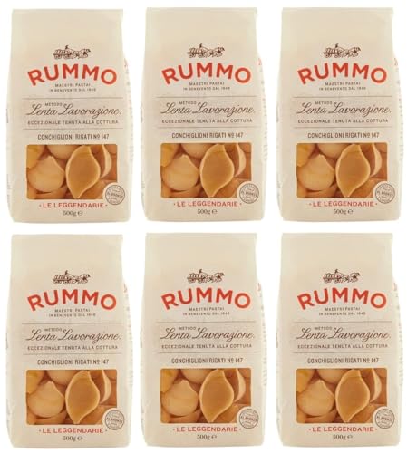 6er-Pack Rummo Pasta Conchiglioni Rigati N°147,Italienische Nudeln aus Hartweizengrieß,Italienische Pasta 500g von Rummo