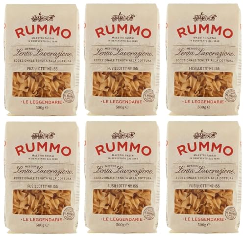 6er-Pack Rummo Pasta Fusillotti N°155,Italienische Nudeln aus Hartweizengrieß,Italienische Pasta 500g von Rummo