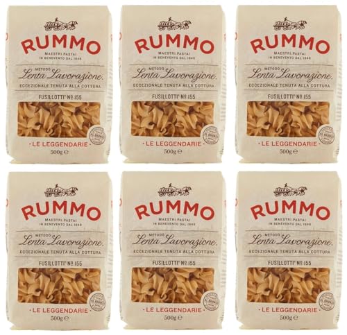 6er-Pack Rummo Pasta Fusillotti N°155,Italienische Nudeln aus Hartweizengrieß,Italienische Pasta 500g von Rummo