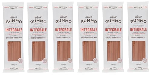 6er-Pack Rummo Pasta Integrale Spaghetti Grossi N°5,Vollkornnudeln Nudeln Vollkorn Italienische Pasta 500g von Rummo
