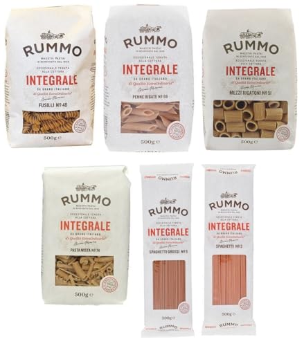 6er-Pack TESTPAKET Rummo Pasta Integrale,6 verschiedene Sorten Vollkornnudeln Nudeln Vollkorn Italienische Pasta 500g 6er-Pack TESTPAKET Rummo Pasta Integrale,6 verschiedene Sorten Vollkornnudeln Nudeln Vollkorn Italienische Pasta 500g von Rummo