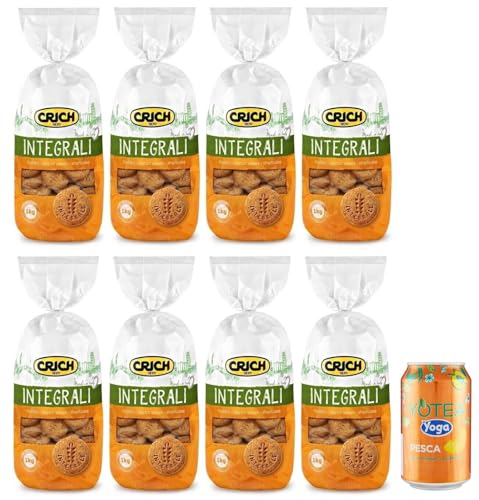Rummo 8er-Pack Crich Kekse Biscotto Frollino Integrale Vollkorn Shortbread-Keks,1Kg Beutel + 1er-Pack Kostenlos Yoga Eistee Pfirsich 330ml Dose Rummo 8er-Pack Crich Kekse Biscotto Frollino Integrale Vollkorn Shortbread-Keks,1Kg Beutel + 1er-Pack Kostenlos Yoga Eistee Pfirsich 330ml Dose von Rummo