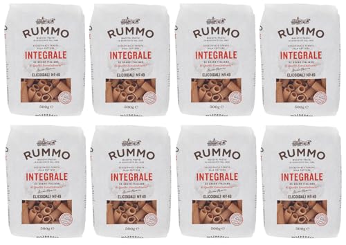 8er-Pack Rummo Pasta Integrale Elicoidali N°49,Vollkornnudeln Nudeln Vollkorn Italienische Pasta 500g von Rummo