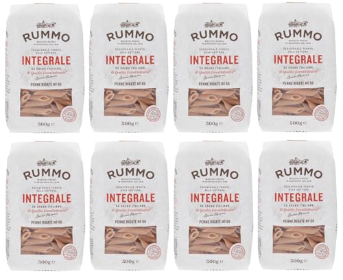 8er-Pack Rummo Pasta Integrale Penne Rigate N°66,Vollkornnudeln Nudeln Vollkorn Italienische Pasta 500g von Rummo