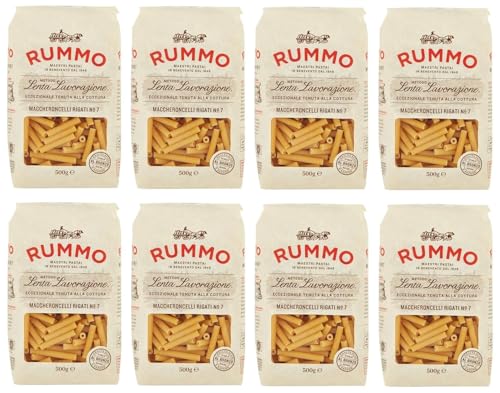 8er-Pack Rummo Pasta Maccheroncelli N°7,Italienische Nudeln aus Hartweizengrieß,Italienische Pasta 500g von Rummo