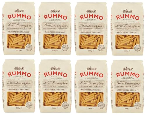 8er-Pack Rummo Pasta Maccheroncelli N°7,Italienische Nudeln aus Hartweizengrieß,Italienische Pasta 500g von Rummo