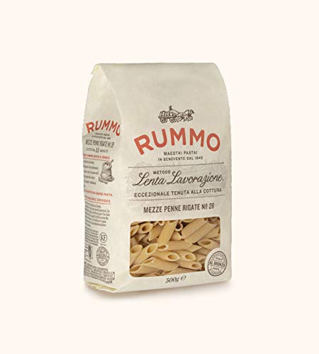 Rummo - Mezze Penne Rigate n.28 Bronze Gezeichnete - 16 Packungen mit 500 g von Rummo