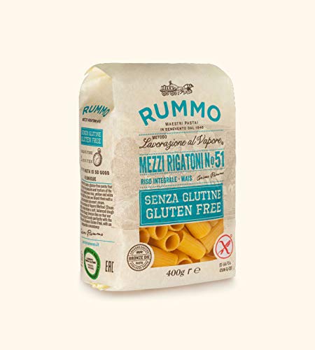 Rummo - Mezzi Rigatoni n.51 Gluten Free Bronze Gezeichnete - 24 Packungen mit 400 g von Rummo