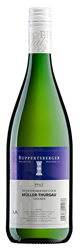 Müller-Thurgau QW trocken Deidesheimer Hofstück, 1 Liter von Ruppertsberger Weinkeller Hoheburg