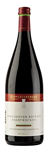 Portugieser Rotwein QW halbtrocken Ruppertsberger Hofstück, 1 Liter von Ruppertsberger Weinkeller Hoheburg
