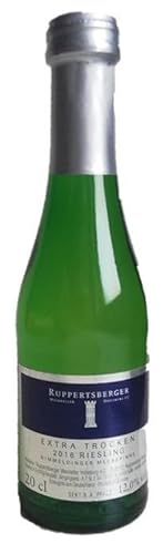 Sekt Riesling extra trocken Gimmeldinger Meerspinne, (4 * 0,2l Piccolo) von Ruppertsberger Weinkeller Hoheburg