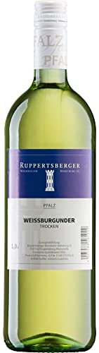 Weißburgunder QW trocken Pfalz,1 Liter von Ruppertsberger Weinkeller Hoheburg