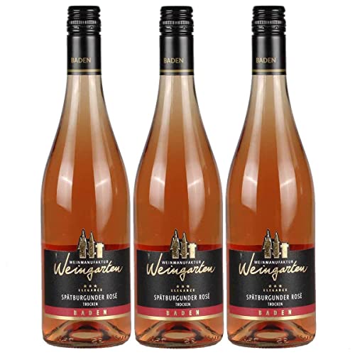 3 Flaschen Weinmanufaktur Weingarten Spätburgunder Rosé Elegance 12,0% vol. 0,75l 3 Flaschen Weinmanufaktur Weingarten Spätburgunder Rosé Elegance 12,0% vol. 0,75l von Ruppertsberger