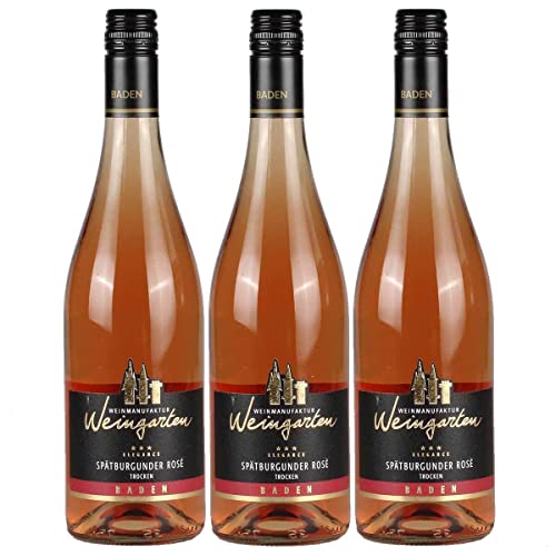 3 Flaschen Weinmanufaktur Weingarten Spätburgunder Rosé Elegance 12,0% vol. 0,75l von Ruppertsberger