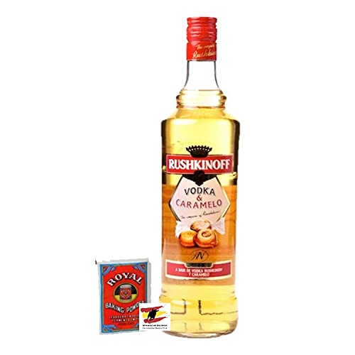 Rushkinoff Vodka & Karamell Caramelo aus Mallorca 1l + Backpulver 14g von Rushkinoff