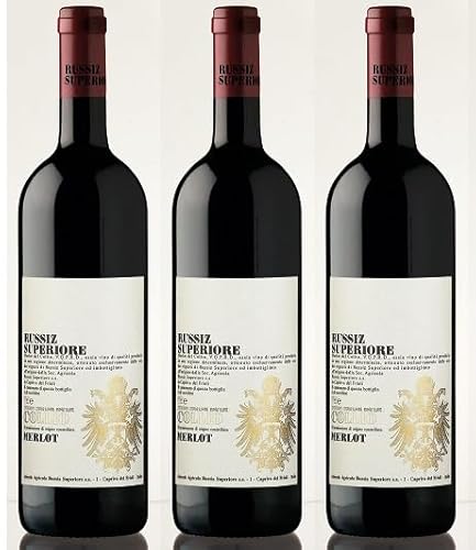 3x 0,75l - 2022er - Russiz Superiore - Merlot - Collio D.O.P. - Friaul - Italien - Rotwein trocken 3x 0,75l - 2022er - Russiz Superiore - Merlot - Collio D.O.P. - Friaul - Italien - Rotwein trocken von Russiz Superiore