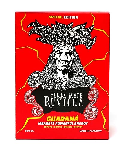 Yerba Mate-Tee RUVICHA Guarana 500g | Paraguya mate tee Elaborada mit guarana loose leaf 0,5kg | Naturkoffein | natürliche Energie von Ruvicha