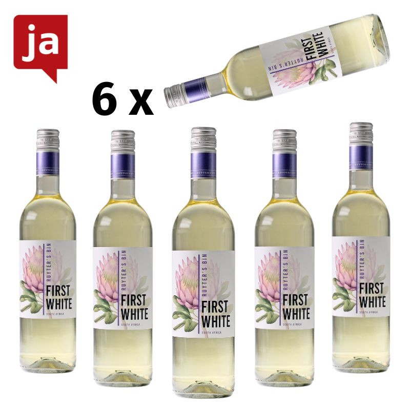 6 Flaschen Ruyter's Bin First White 0,75 L 12,5% vol von Ruyters Bin