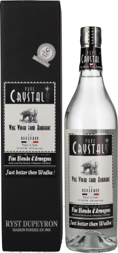 Ryst-Dupeyron Pure CRISTALY Wine Wodka from Armagnac 40% Volume 0,7l in Geschenkbox Wodka von Ryst-Dupeyron