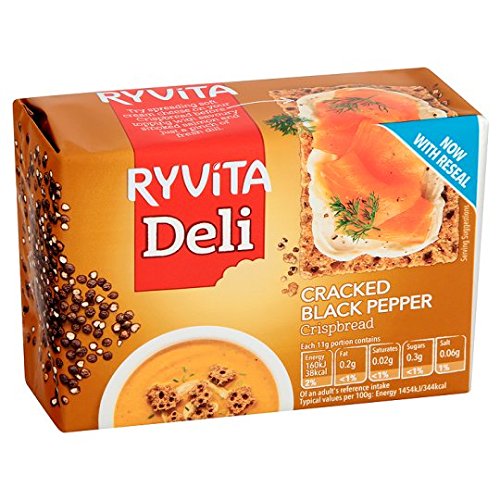 Ryvita Cracked Black Pepper Crispbread 200g von Ryvita