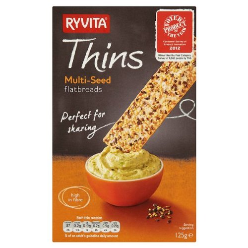 Ryvita Thins Multi-Seed Flatbreads 125G Case of 6 von Ryvita