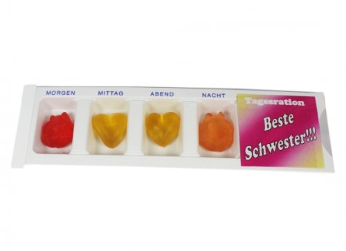 Tablettenbox Beste Schwester Menge:1 Tablettenbox von Süsswaren-Paradies