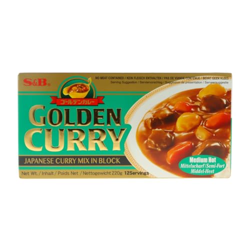 Currysauce Hot S&B Golden Curry Medium Hot 10x220 g. von S&B