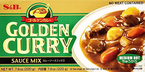 S&B Golden Curry Sauce Mix, Medium Hot, 8.4-Ounce (Pack of 5) von S&B