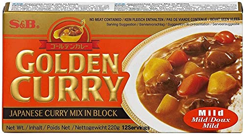 S&B Golden Curry mild – Japanische Gewürzmischung zur Zubereitung von Curry-Gerichten – 1 x 220 g von S&B