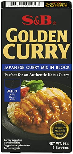 S&B Golden Curry mild – Japanische Gewürzmischung zur Zubereitung von Curry-Gerichten – 1 x 92 g von S&B