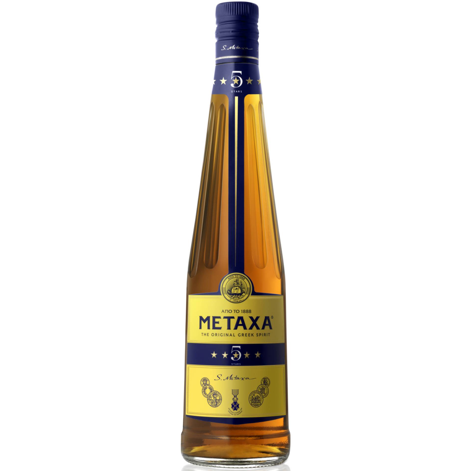 Metaxa 5 Stars Brandy, Griechenland, 1,0 L, 38% Vol., Spirituosen Metaxa 5 Stars Brandy, Griechenland, 1,0 L, 38% Vol., Spirituosen von S.& E.&A. METAXA A.B.E., 6, A. METAXA STR., 145 64 KIFISSIA GREECE