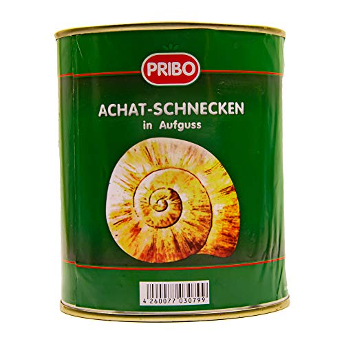 Food-United Achat-Schnecken 1 Dose Füllmenge 800g ATG 455g, 2,5g pro Schnecke, 144 Stück, 12 Duzend, im neutralen Aufguss, zart und aromareich für Gourmets von S.Mile GmbH