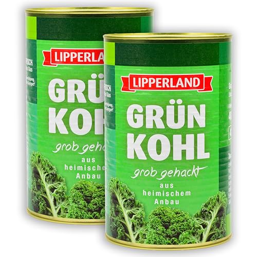 Food-United GRÜNKOHL handverlesen Füllmenge 4KG ATG 2,8KG 2x Maxi Dose Konserve küchenfertig ohne Zusatzstoffe nur 3 natürliche Zutaten vegan laktosefrei glutenfrei von S.Mile GmbH