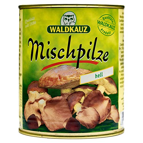 Food-United MISCHPILZE Hell 1 Dose Füllmenge 800g ATG 455g eingelegte-Wild-Austern-Shiitake-Butter-Speise-Pilze-Konserve leicht vorgesalzen aromatisch für Pasta Soßen Pilzpfannen von S.Mile GmbH