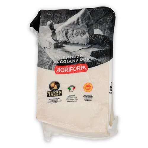 Food-United PARMIGIANO REGGIANO DOP Italienischer- formaggio-italiano-Hartkäse 0,9 KG original am Stück über 18 Monate gereift zum Reiben würzig aromatisch von S.Mile GmbH