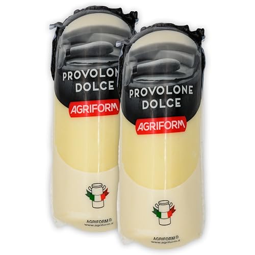 Food-United Provolone Käse Agriform 2x ca. 1 Kg Italienischer-Pasta-Filata-Schnittkäse pikant wüzig-kräftig aromatisch schmelzbar weicher Teig von S.Mile GmbH